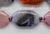 CAA549 15.5 inches 18*30mm octagonal dyed madagascar agate beads