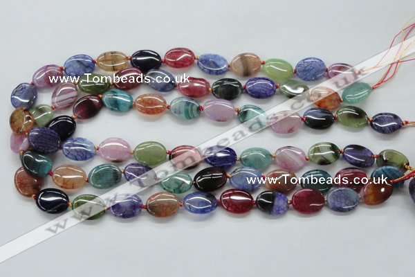 CAA550 15.5 inches 12*16mm oval dyed madagascar agate beads