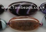 CAA553 15.5 inches 20*40mm oval dyed madagascar agate beads