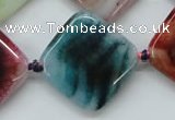 CAA556 15.5 inches 25*25mm diamond dyed madagascar agate beads