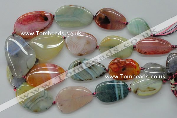 CAA558 15.5 inches 20-35mm*30-45mm freeform dyed madagascar agate beads