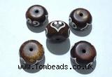 CAA5720 11*20mm rondelle tibetan agate dzi beads wholesale