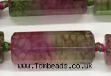 CAA5732 9*25mm - 10*28mm faceted nuggets dragon veins agate beads
