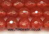 CAA5740 15 inches 6mm faceted round red agate beads