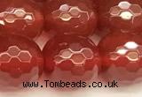 CAA5743 15 inches 12mm faceted round red agate beads