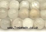 CAA5765 15 inches 6mm faceted round white crazy lace agate beads