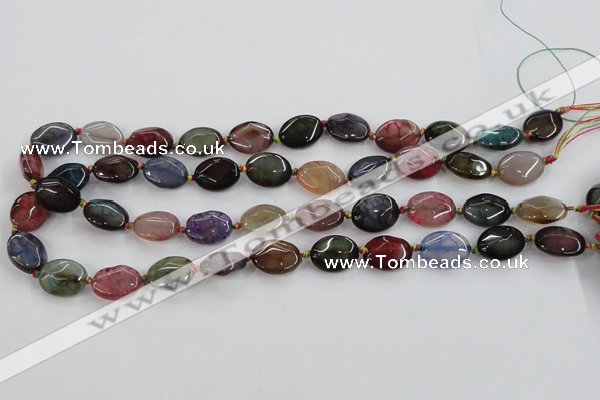 CAA577 15.5 inches 12*16mm faceted oval dragon veins agate beads