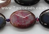 CAA579 15.5 inches 20*30mm faceted oval dragon veins agate beads