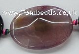 CAA582 15.5 inches 30*40mm faceted oval dragon veins agate beads