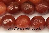 CAA5836 15 inches 8mm faceted round banded agate beads