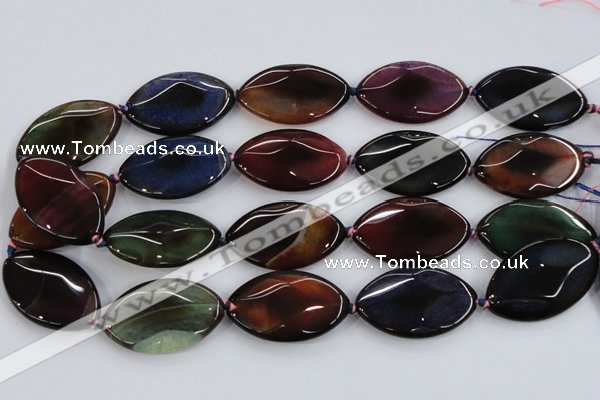 CAA585 15.5 inches 25*40mm faceted marquise dragon veins agate beads