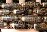 CAA5862 14*38mm - 16*43mm rice tibetan agate dzi beads