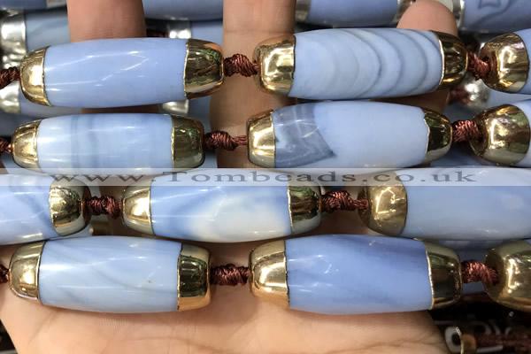 CAA5866 14*38mm - 16*43mm rice agate beads