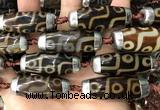 CAA5869 14*38mm - 16*43mm rice tibetan agate dzi beads