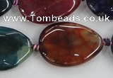 CAA587 15.5 inches 22*30mm faceted teardrop dragon veins agate beads