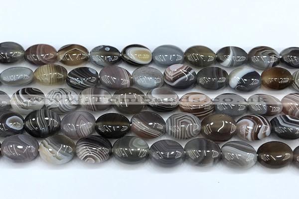 CAA5892 15 inches 10*12mm oval botswana agate gemstone beads