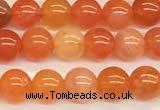 CAA5924 15 inches 6mm round red botswana agate beads