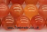 CAA5925 15 inches 8mm round red botswana agate beads