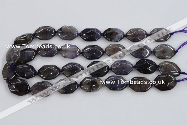 CAA595 15.5 inches 18*25mm faceted octagonal dragon veins agate beads