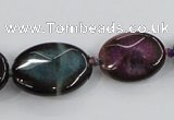 CAA598 16*20mm – 30*40mm faceted oval dragon veins agate beads