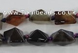 CAA603 15.5 inches 13*13*15mm pyramid dragon veins agate beads