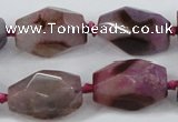 CAA611 15.5 inches 18*25mm faceted nuggets dragon veins agate beads