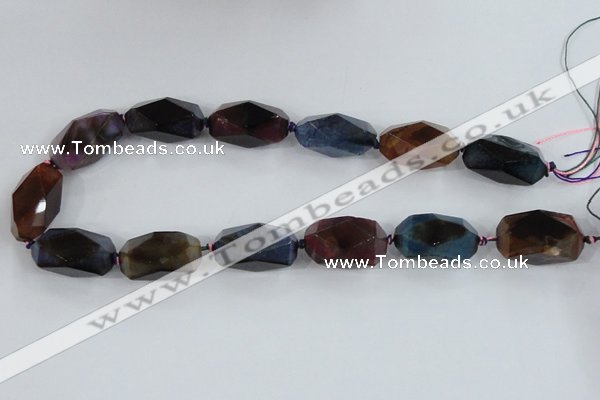 CAA613 15.5 inches 18*32mm faceted nuggets dragon veins agate beads