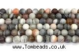 CAA6132 15 inches 8mm round Botswana agate beads wholesale