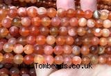 CAA6152 15 inches 8mm round orange Botswana agate beads