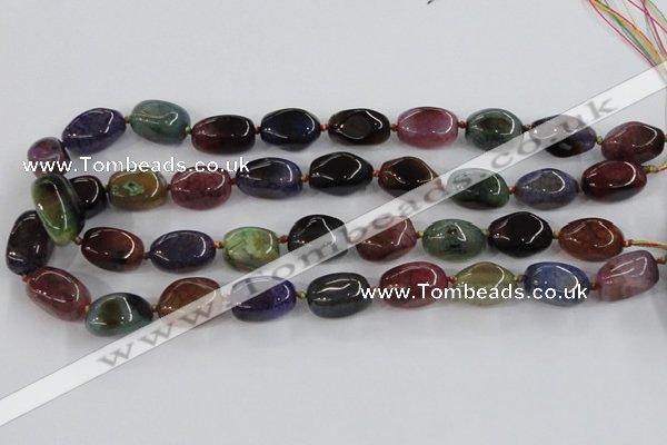 CAA616 15.5 inches 12*20mm nuggets dragon veins agate beads