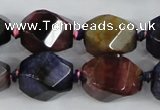 CAA618 15.5 inches 15*20mm faceted & twisted dragon veins agate beads