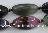 CAA626 15.5 inches 15*30mm nuggets dragon veins agate beads