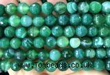 CAA6342 15 inches 10mm faceted round green banded agate beads