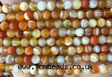 CAA6366 15 inches 6mm round orange banded agate beads wholesale