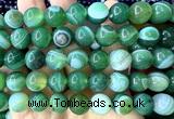CAA6394 15 inches 12mm round green banded agate beads wholesale