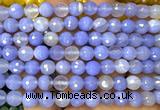 CAA6422 15 inches 8mm round blue banded agate beads wholesale
