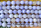 CAA6423 15 inches 10mm round blue banded agate beads wholesale