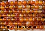 CAA6432 15 inches 8mm round red agate beads wholesale