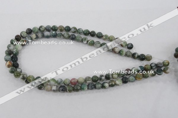 CAA701 15.5 inches 8mm round tree agate gemstone beads wholesale