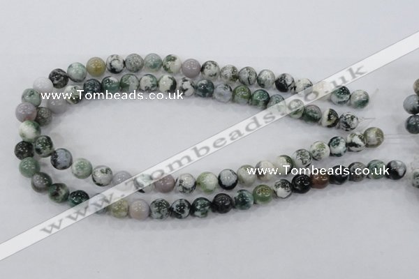 CAA702 15.5 inches 10mm round tree agate gemstone beads wholesale