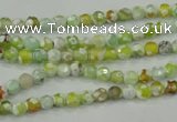 CAA707 15.5 inches 4mm faceted round fire crackle agate beads