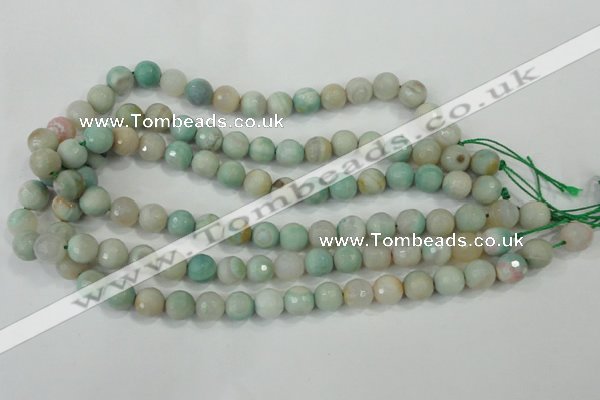 CAA715 15.5 inches 10mm faceted round fire crackle agate beads