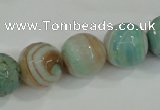 CAA725 15.5 inches 14mm faceted round fire crackle agate beads