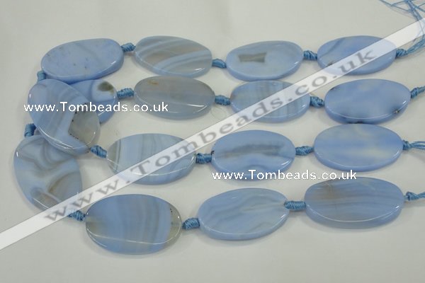 CAA744 15.5 inches 25*40mm oval blue lace agate beads wholesale