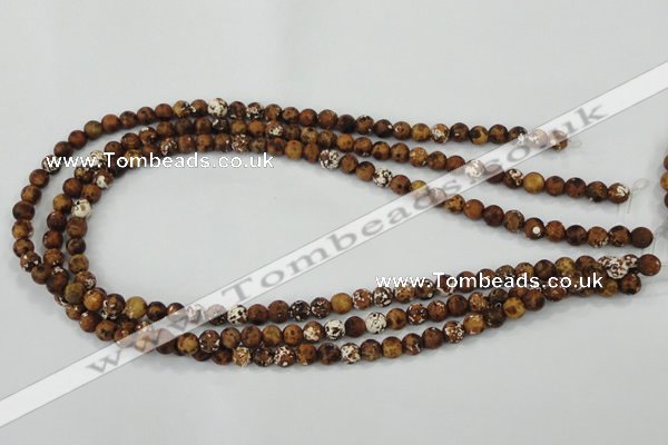 CAA749 15.5 inches 6mm round wooden agate beads wholesale