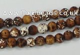 CAA750 15.5 inches 8mm round wooden agate beads wholesale