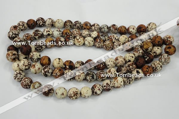 CAA751 15.5 inches 10mm round wooden agate beads wholesale