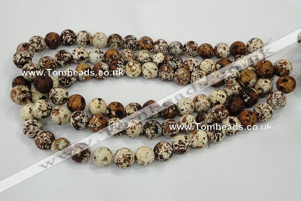 CAA752 15.5 inches 12mm round wooden agate beads wholesale