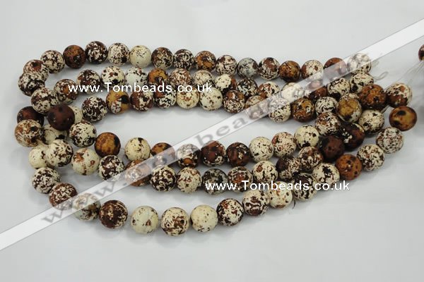 CAA753 15.5 inches 14mm round wooden agate beads wholesale