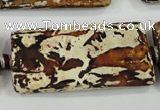 CAA757 15.5 inches 21*41mm rectangle wooden agate beads wholesale